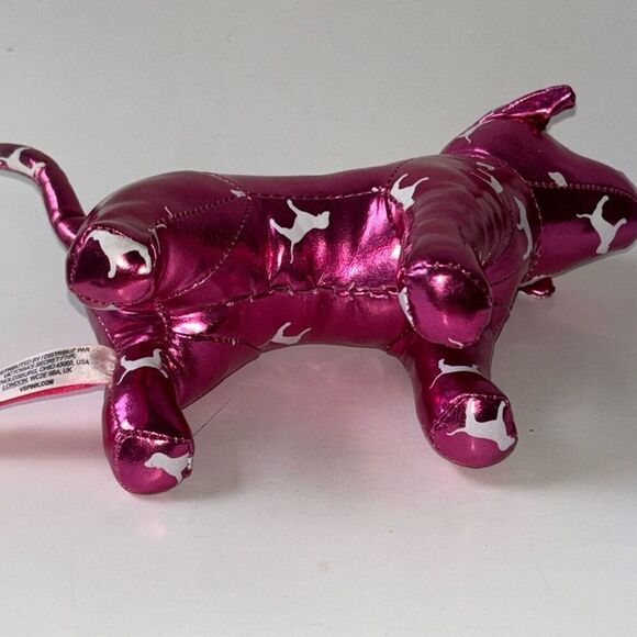 Metallic PINK Victorias Secret dog 8" plush/stuffed Valentine - Picture 7 of 7